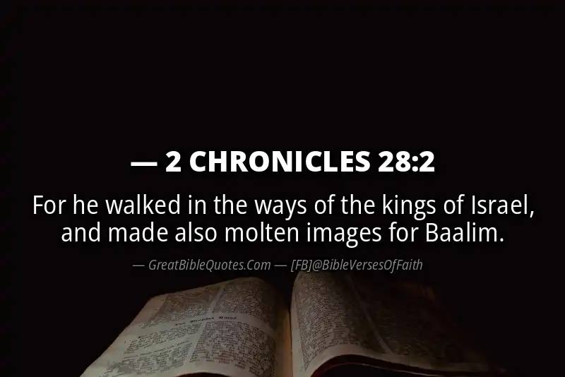 2 CHRONICLES 28:2 Verse