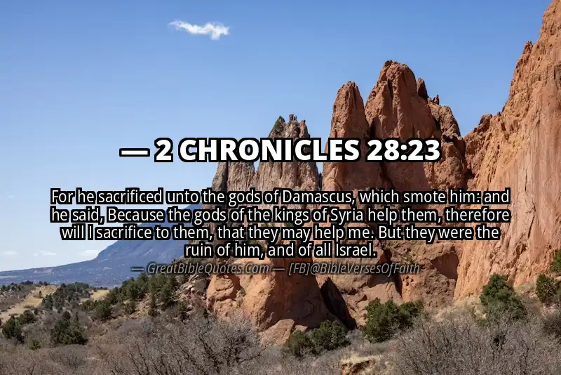 2 CHRONICLES 28:23 Verse