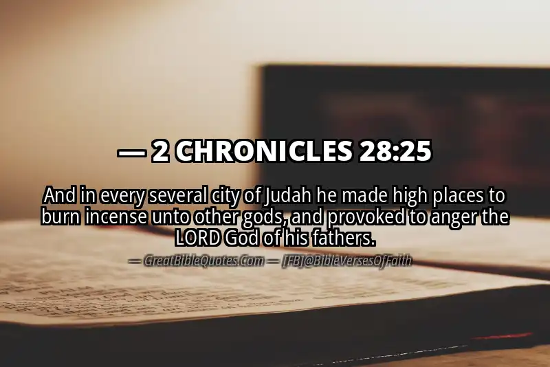 2 CHRONICLES 28:25 Verse