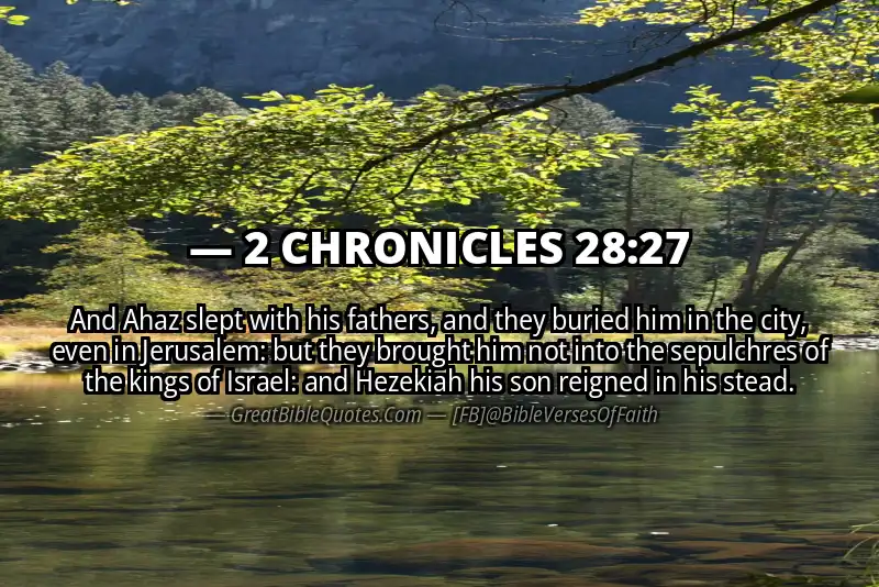 Bible verse: 2 CHRONICLES 28:27 Image