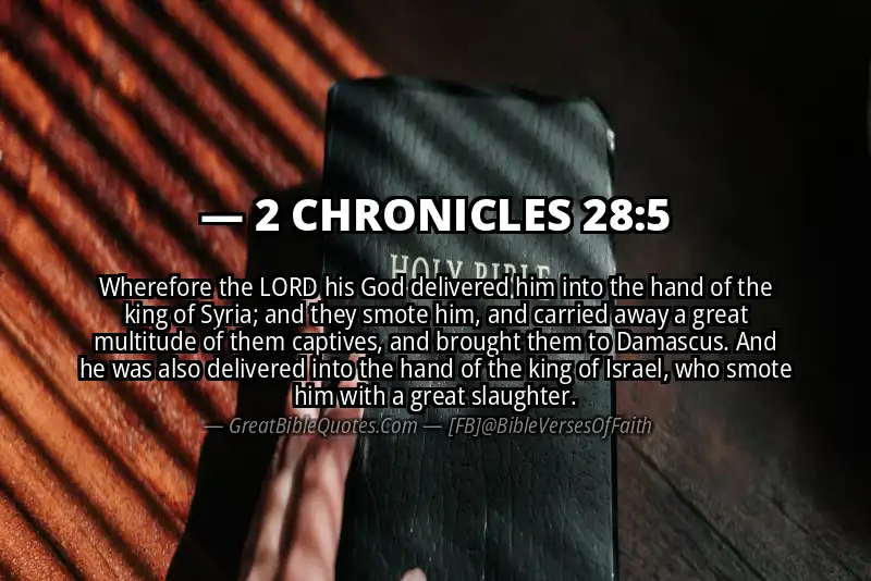 Bible verse: 2 CHRONICLES 28:5 Image