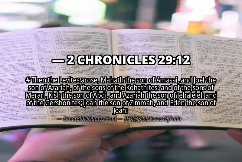 2 CHRONICLES 29:12 Verse