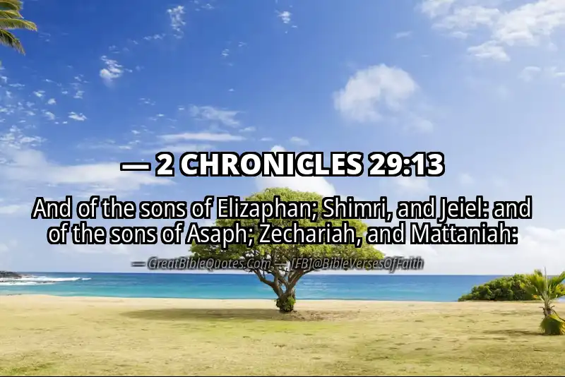 2 CHRONICLES 29:13 Verse