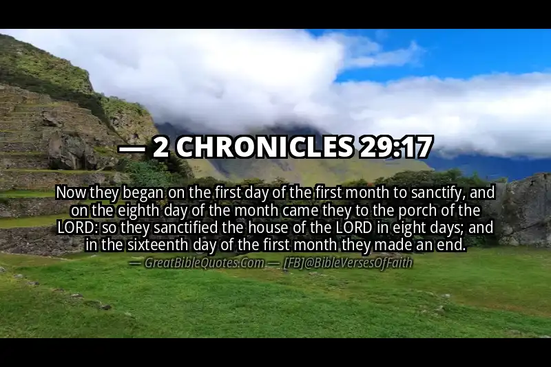 2 CHRONICLES 29:17 Verse