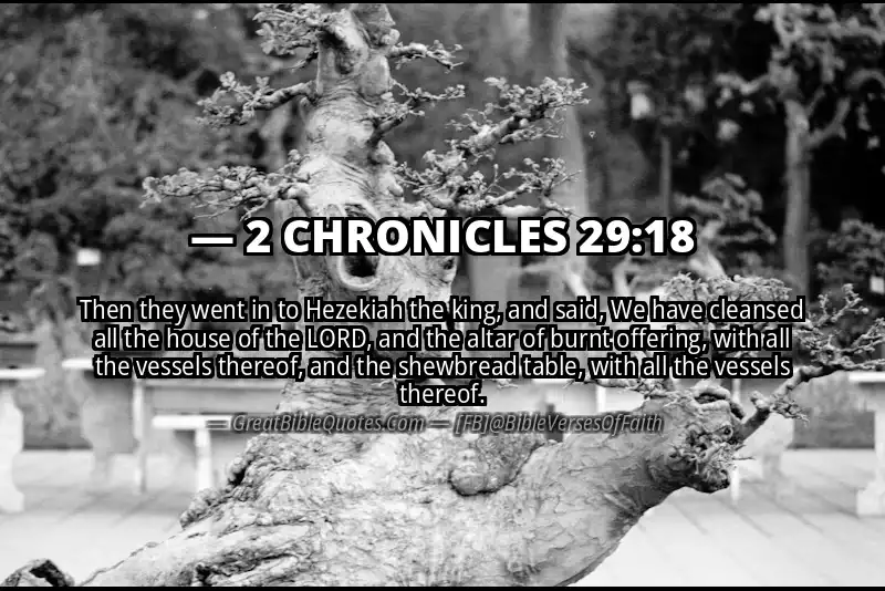 2 CHRONICLES 29:18 Verse