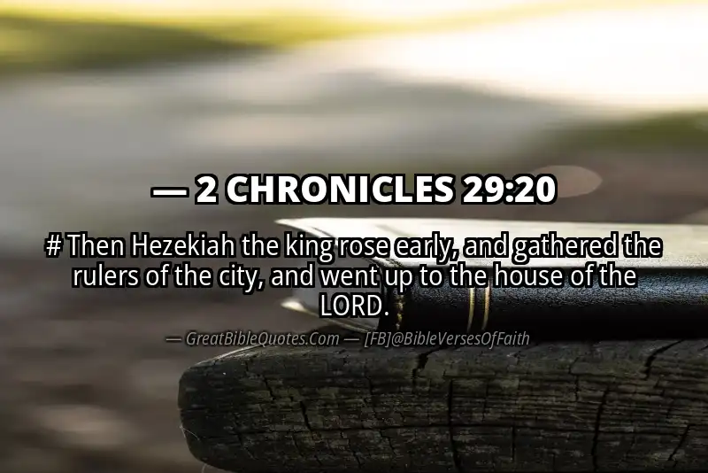 Bible verse: 2 CHRONICLES 29:20 Image