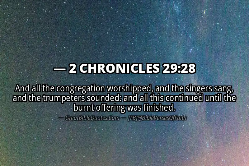 2 CHRONICLES 29:28 Verse