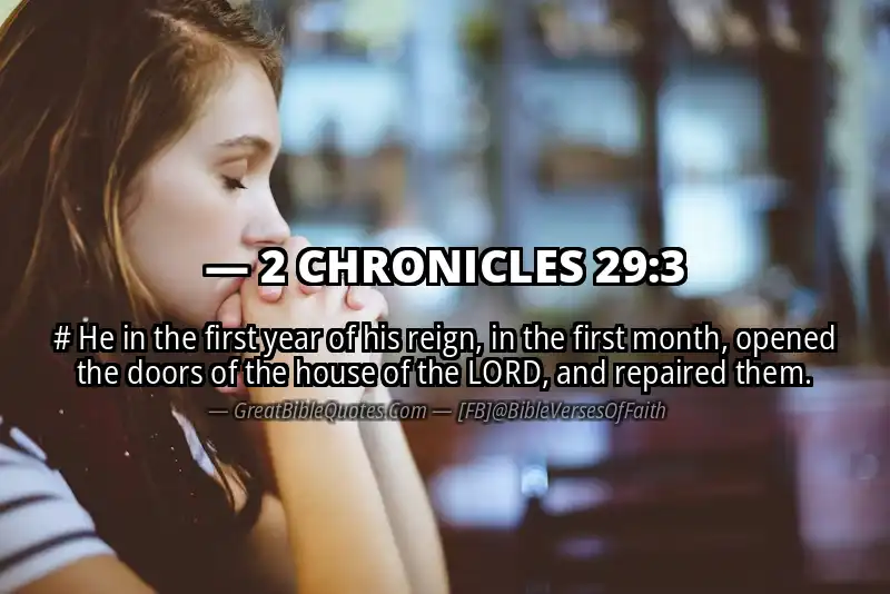Bible verse: 2 CHRONICLES 29:3 Image