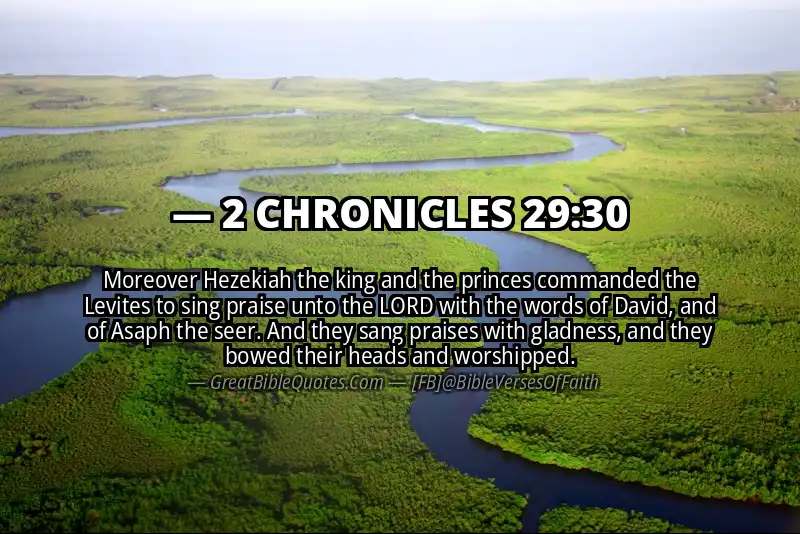 Bible verse: 2 CHRONICLES 29:30 Image