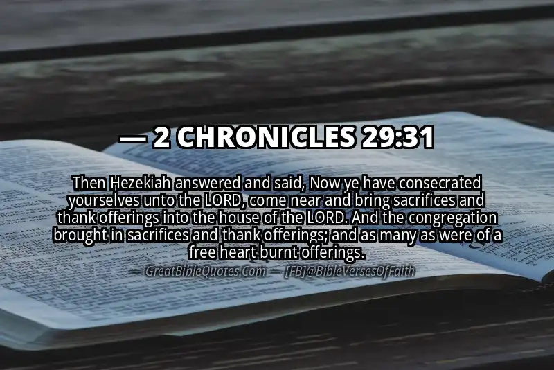 Bible verse: 2 CHRONICLES 29:31 Image