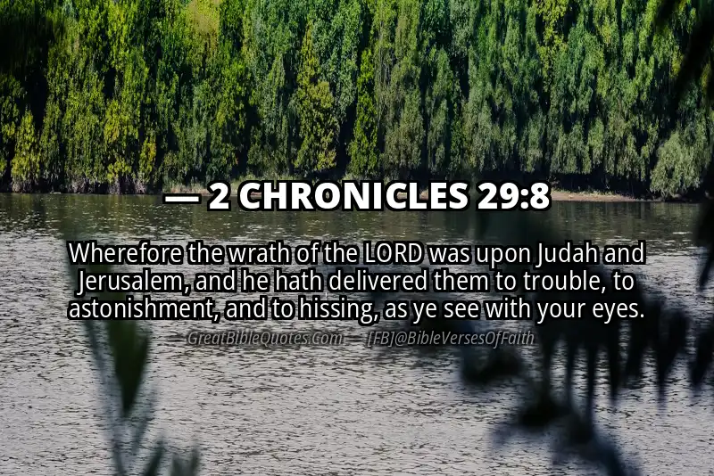Bible verse: 2 CHRONICLES 29:8 Image