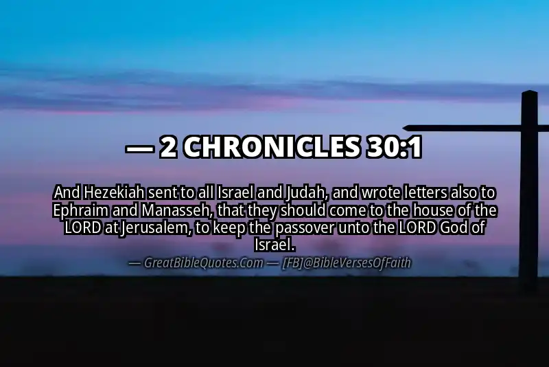 Bible verse: 2 CHRONICLES 30:1 Image