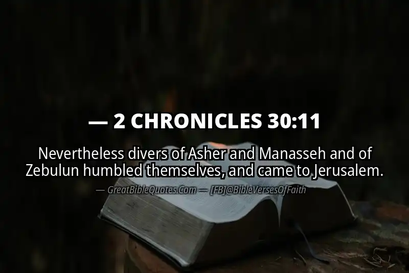 2 CHRONICLES 30:11 Verse