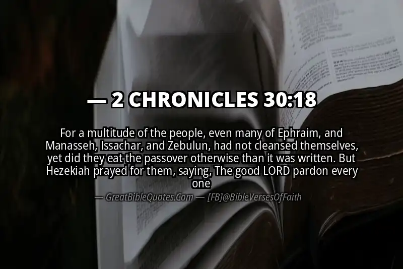 Bible verse: 2 CHRONICLES 30:18 Image