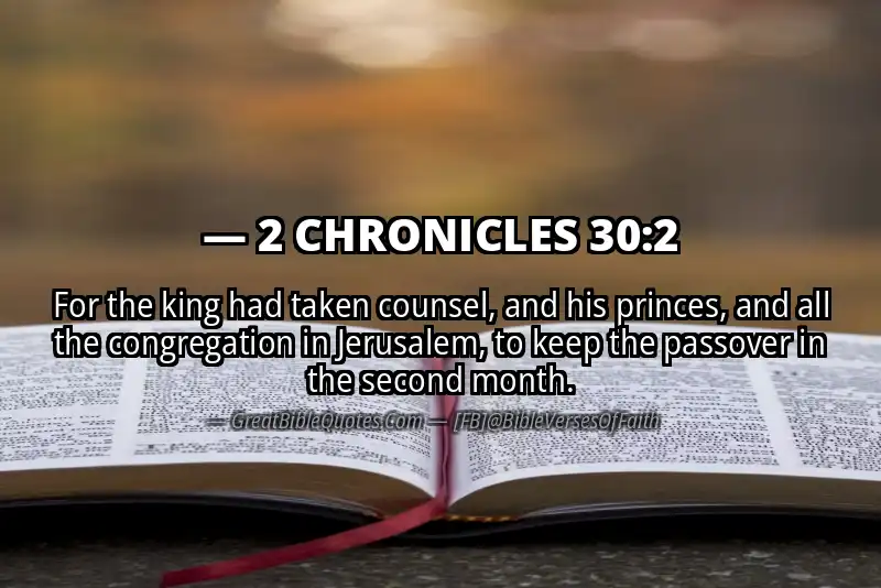 Bible verse: 2 CHRONICLES 30:2 Image