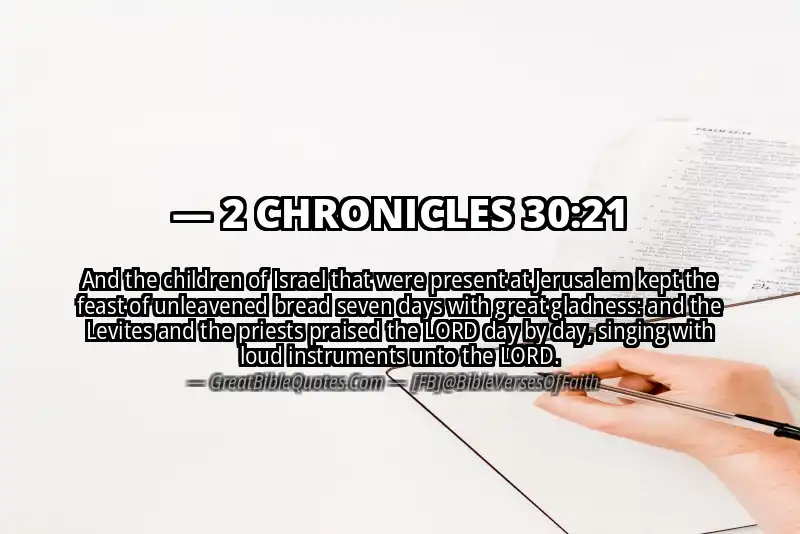 Bible verse: 2 CHRONICLES 30:21 Image