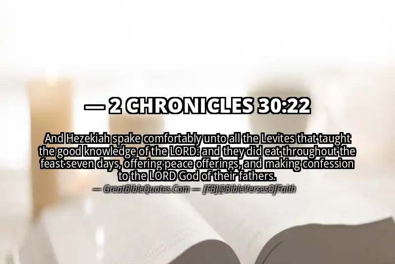 Bible verse: 2 CHRONICLES 30:22 Image