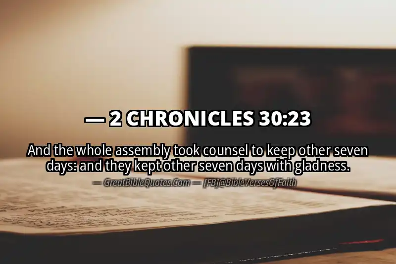 2 CHRONICLES 30:23 Verse Image