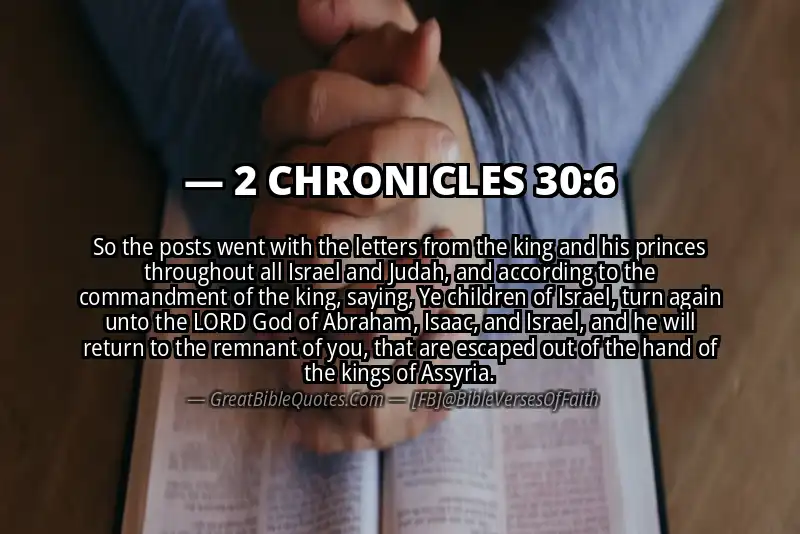 2 CHRONICLES 30:6 Verse