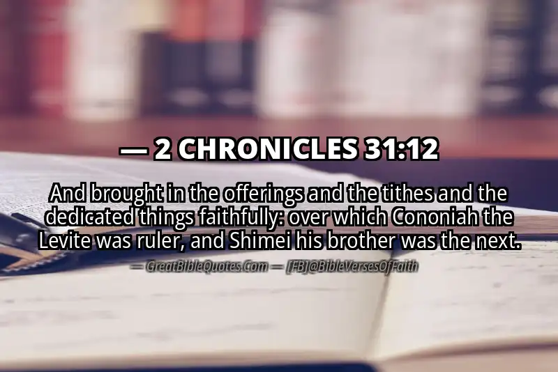 Bible verse: 2 CHRONICLES 31:12 Image