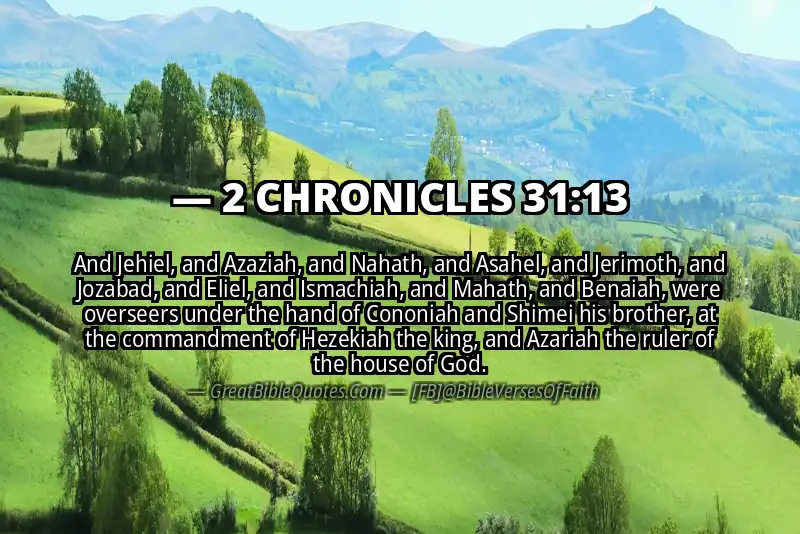 Bible verse: 2 CHRONICLES 31:13 Image
