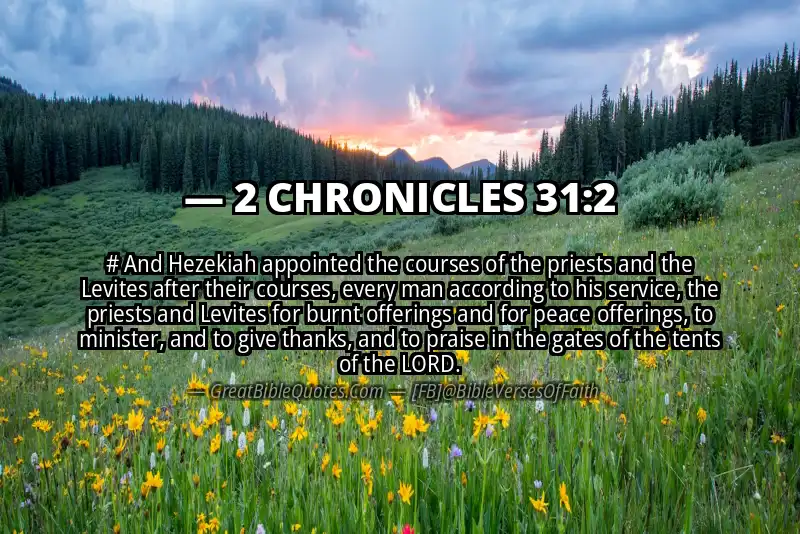 2 CHRONICLES 31:2 Verse