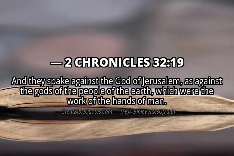 2 CHRONICLES 32:19 Verse