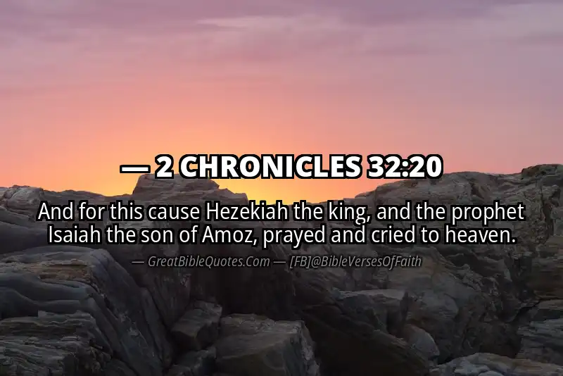 2 CHRONICLES 32:20 Verse
