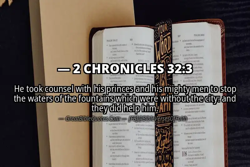 2 CHRONICLES 32:3 Verse
