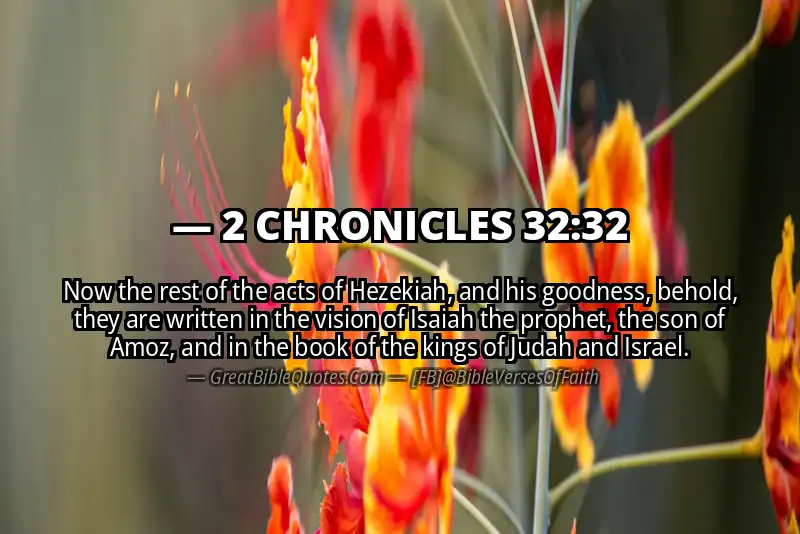 2 CHRONICLES 32:32 Verse