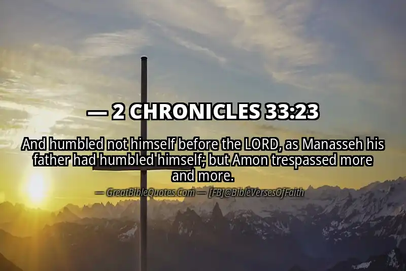 2 CHRONICLES 33:23 Verse