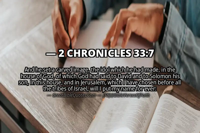 2 CHRONICLES 33:7 Verse