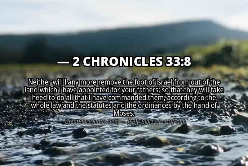 Bible verse: 2 CHRONICLES 33:8 Image