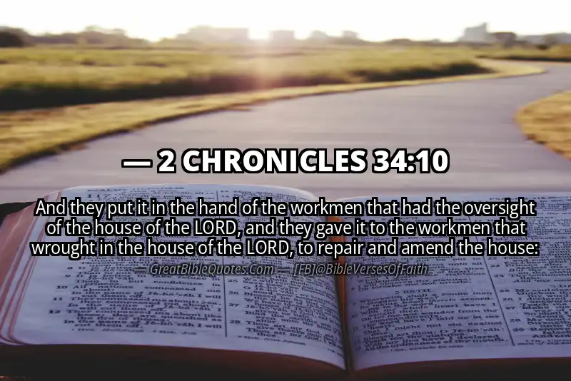 Bible verse: 2 CHRONICLES 34:10 Image