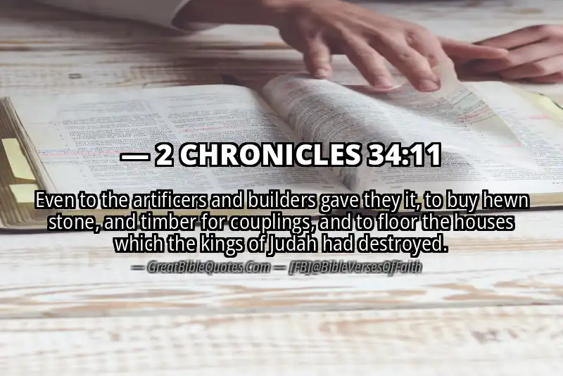 Bible verse: 2 CHRONICLES 34:11 Image