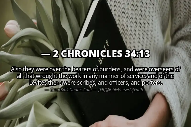 2 CHRONICLES 34:13 Verse Image