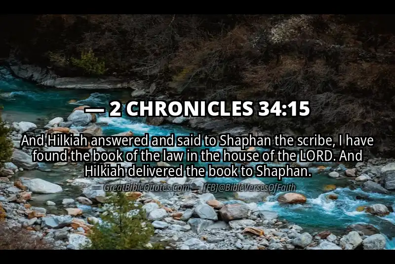 2 CHRONICLES 34:15 Verse Image