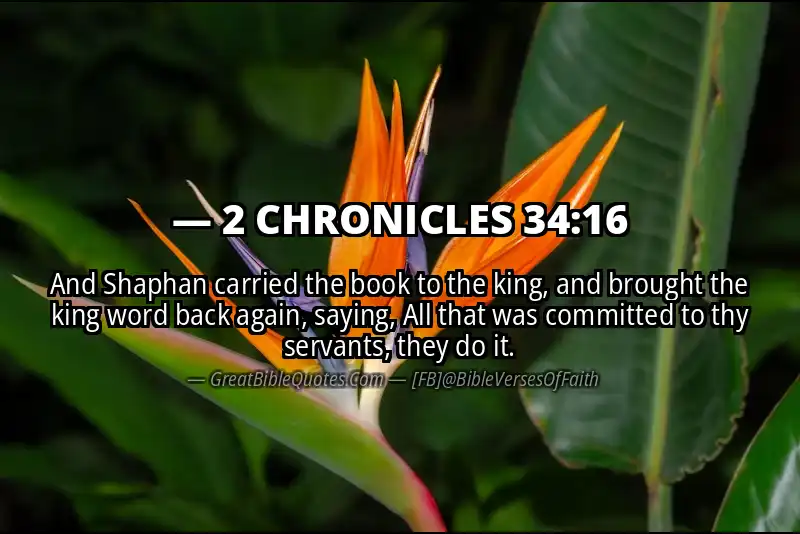 2 CHRONICLES 34:16 Verse Image