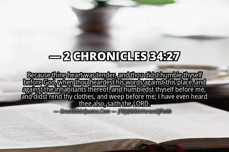 Bible verse: 2 CHRONICLES 34:27 Image