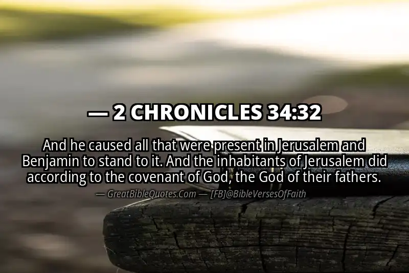 Bible verse: 2 CHRONICLES 34:32 Image