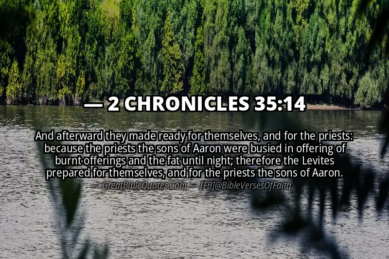 Bible verse: 2 CHRONICLES 35:14 Image