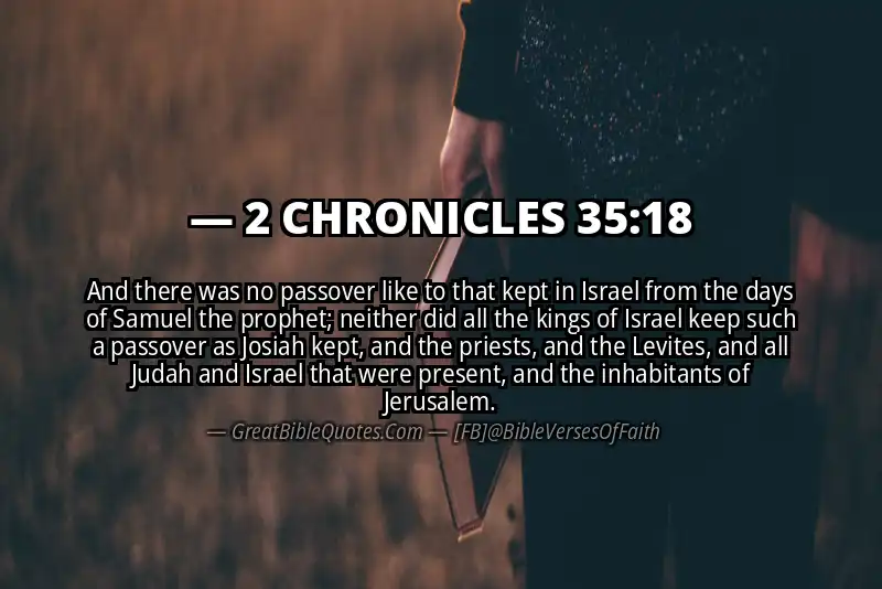 Bible verse: 2 CHRONICLES 35:18 Image