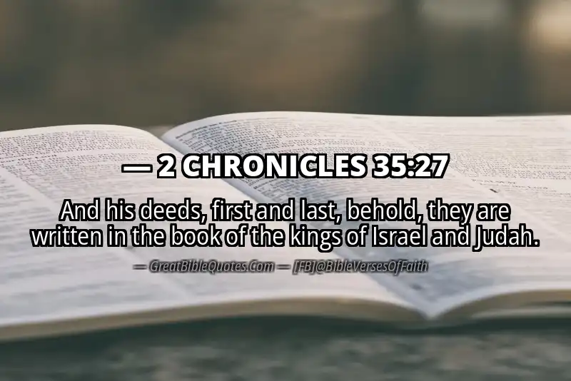 Bible verse: 2 CHRONICLES 35:27 Image