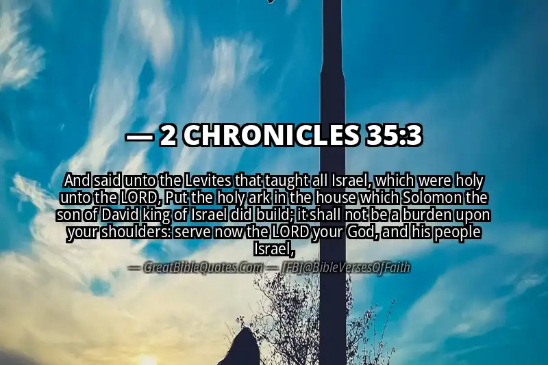 2 CHRONICLES 35:3 Verse