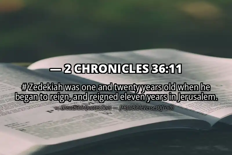 Bible verse: 2 CHRONICLES 36:11 Image