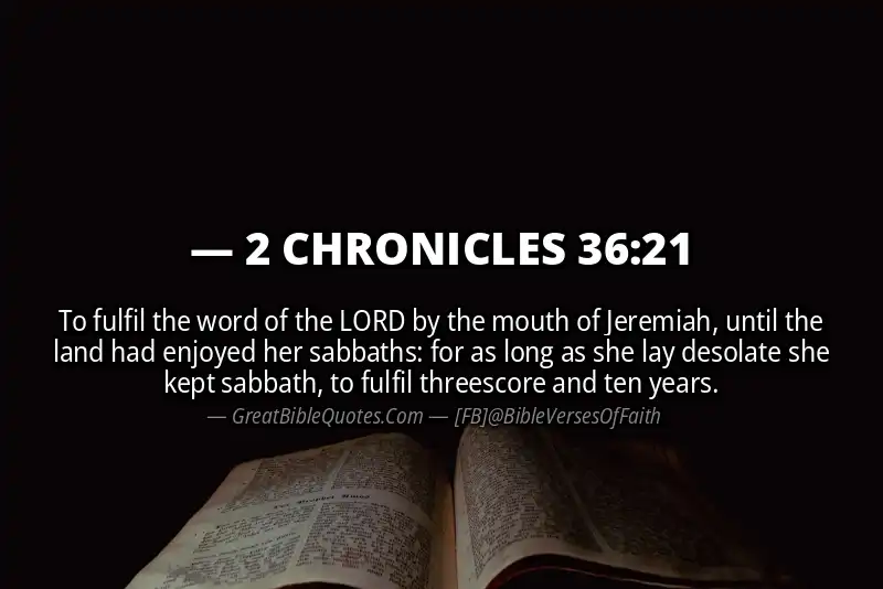 Bible verse: 2 CHRONICLES 36:21 Image