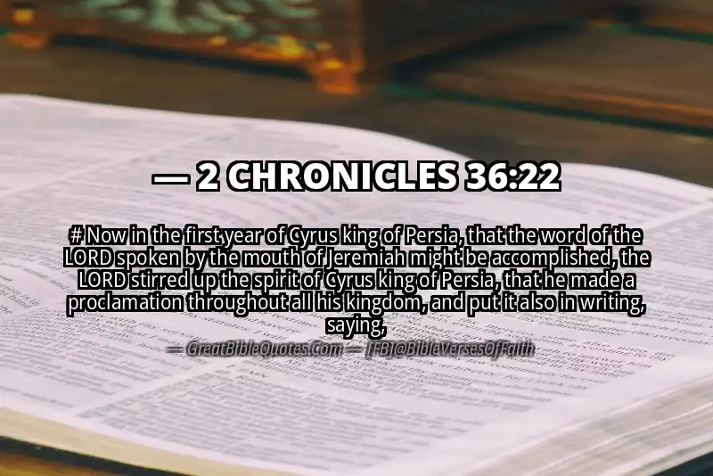 Bible verse: 2 CHRONICLES 36:22 Image