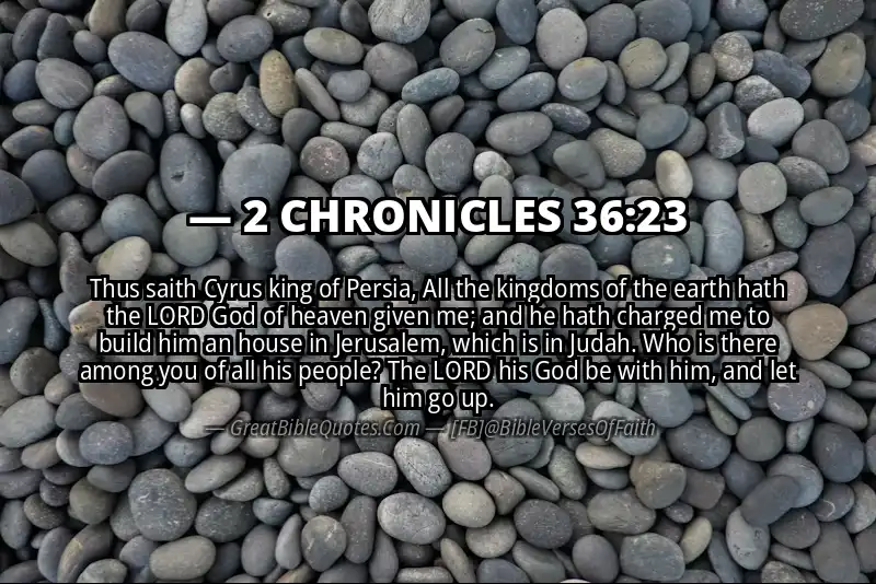 Bible verse: 2 CHRONICLES 36:23 Image