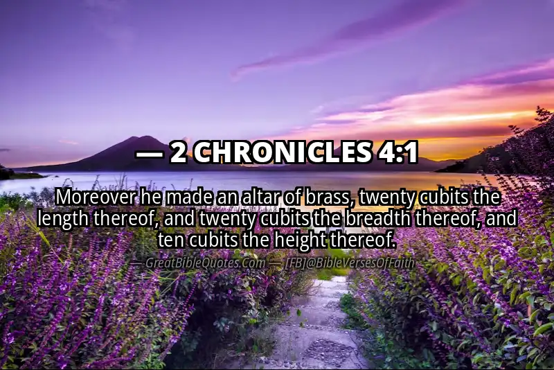 Bible verse: 2 CHRONICLES 4:1 Image