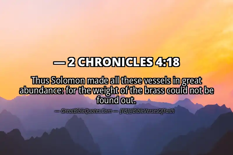 2 CHRONICLES 4:18 Verse
